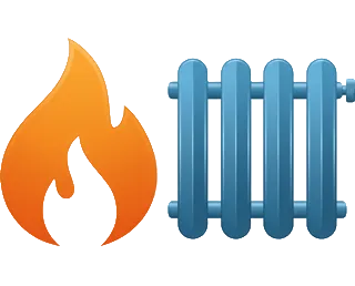 Boiler and central heating service icon